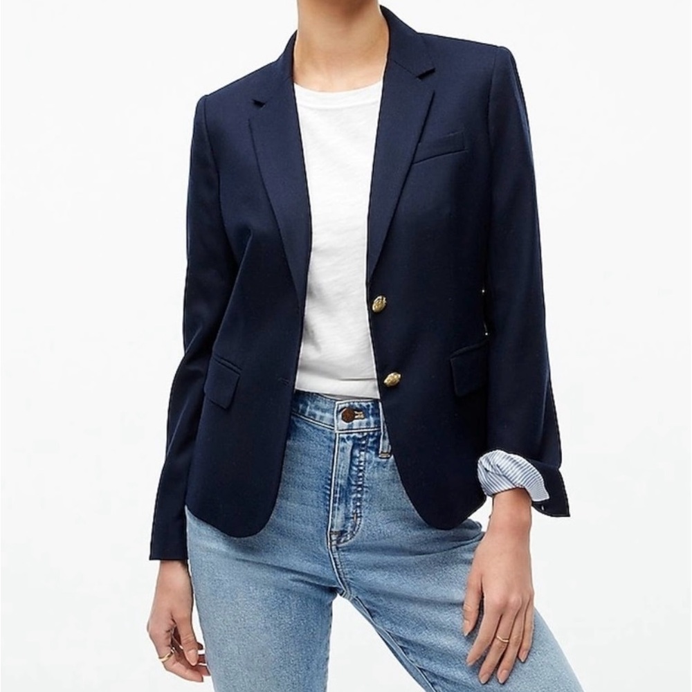 J crew navy schoolboy blazer original style EUC